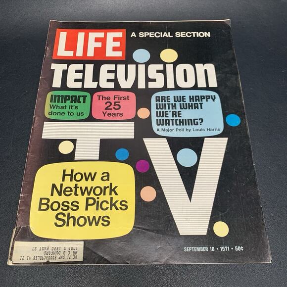 Vintage LIFE Magazine September 10 1971 TELEVISION 25 YEARS Advertisements. E4 - Picture 1 of 8